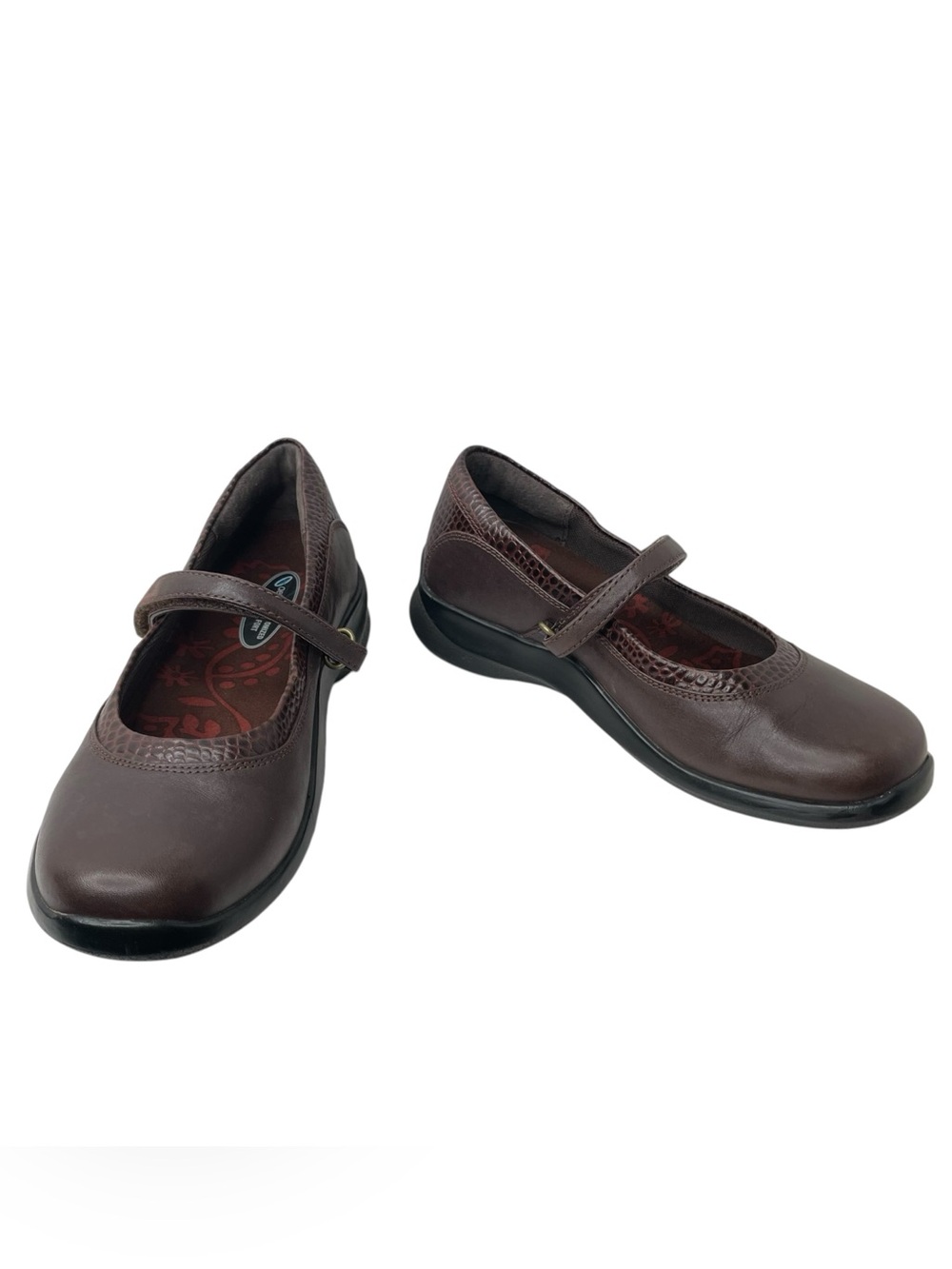 Aetrex Women’s 4.5 M EUR 35 Brown Leather Mary Janes E361W Julia Comfort